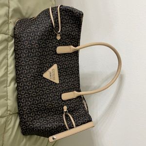 Black XL Purse by Guess with Beige logo Accents